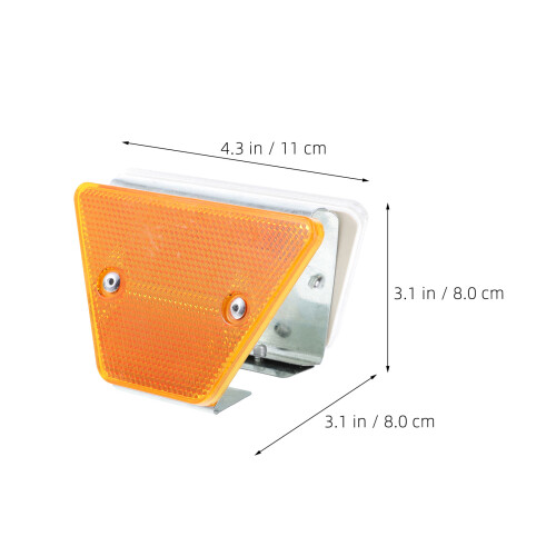 4Pcs Orange ABS Reflective Road Markers Double-Sided for Driveway Use 1