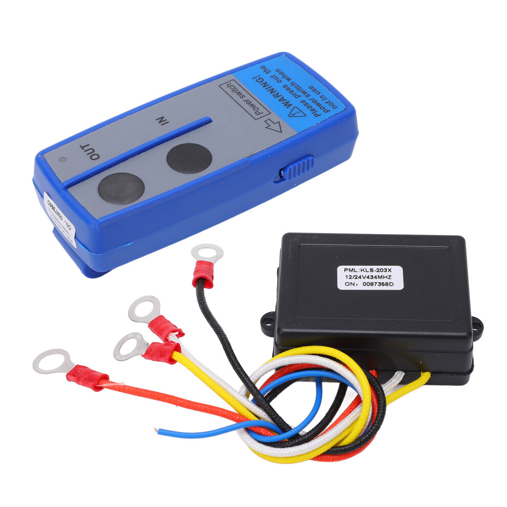 Wireless Winch Remote Control Kit 434Mhz 12V/24V Up To 75Ft 6901375284153