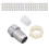 100 Sets Chrome Plastic LED Holder 5mm Panel Mount Clips 1