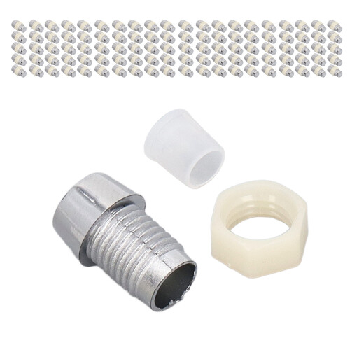 100 Sets Chrome Plastic LED Holder 5mm Panel Mount Clips