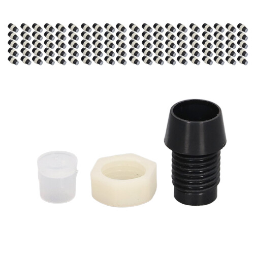 100 Sets LED Holder for 5mm LEDs, Panel Mount Clip, Black
