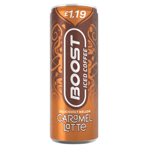 Boost Boost Iced Coffee Caramel Latte 250ml (Pack of 12)