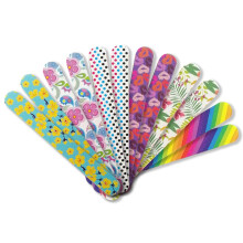Nail File Set 12 Pack MultiColored Emery Boards for Nails with Smooth Shaping and Rounded Ends