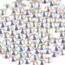 SS4 Crystal AB Flat Back Rhinestones 1.5mm Brilliant Shine 1440pcs for Nail Art and Crafts