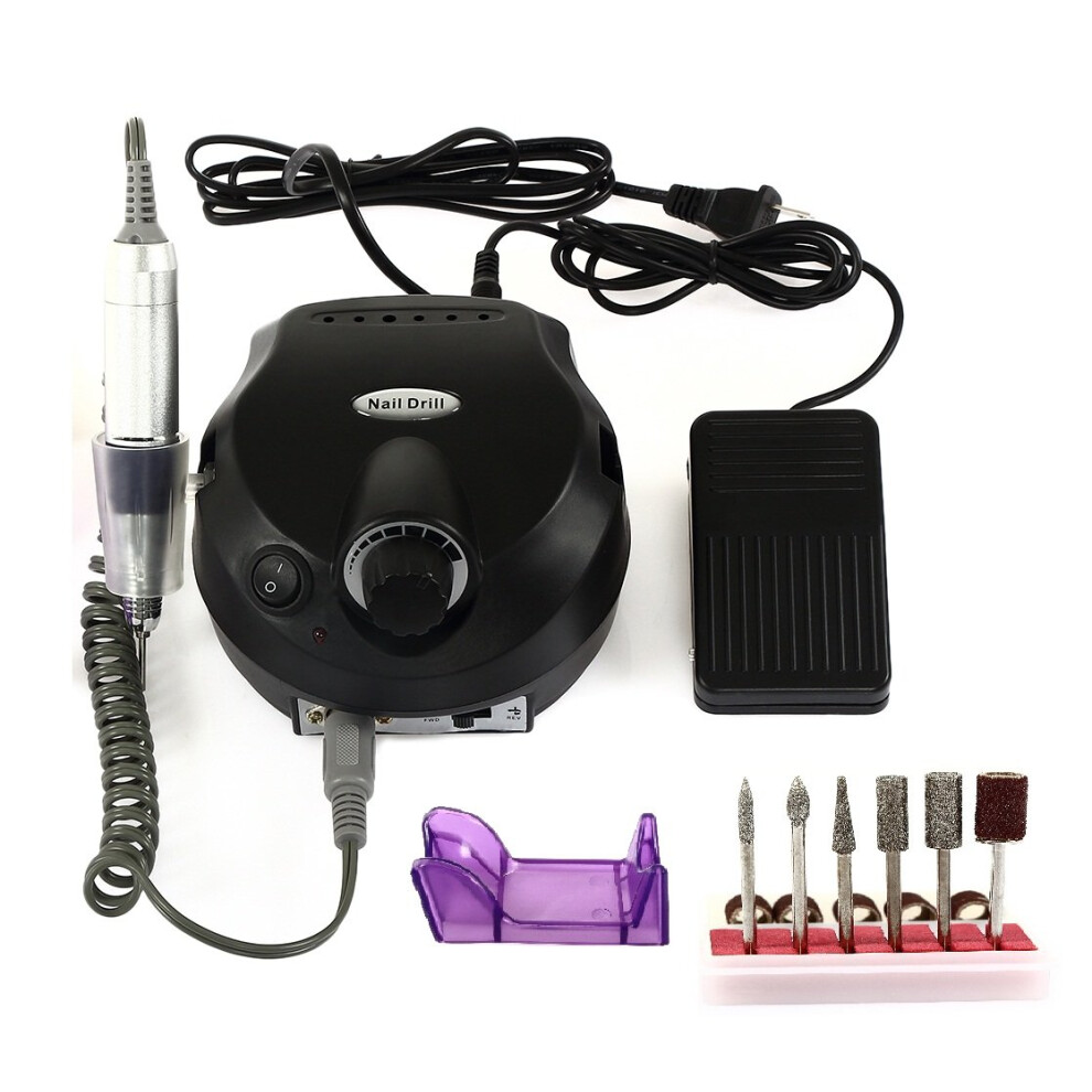 Professional Electric Nail Drill for Acrylic Nails with Variable Speed Control and Foot Pedal