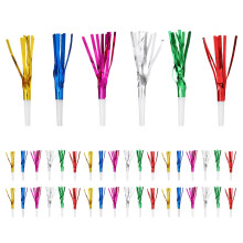 60pcs Party Favors Noise Makers with Glitter Fringe Whistles for Kids Birthday Celebration