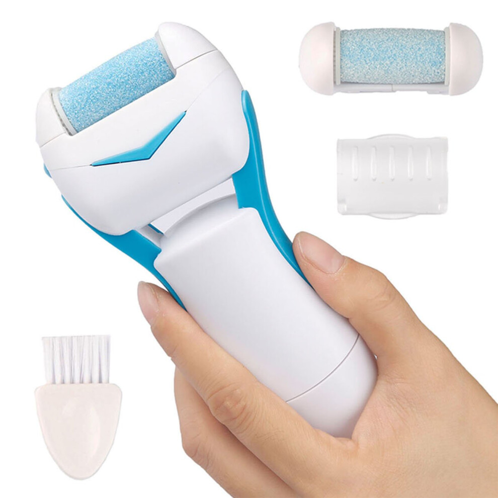 Electric Callus Remover Rechargeable Foot File with 360 Mineral Roller and Ergonomic Safety Lock