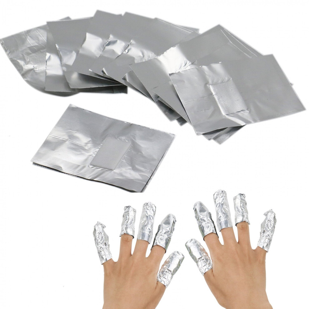 Gel Polish Remover Wraps with Cotton Pads 200pcs Aluminum Foils for Uniform Soak Off