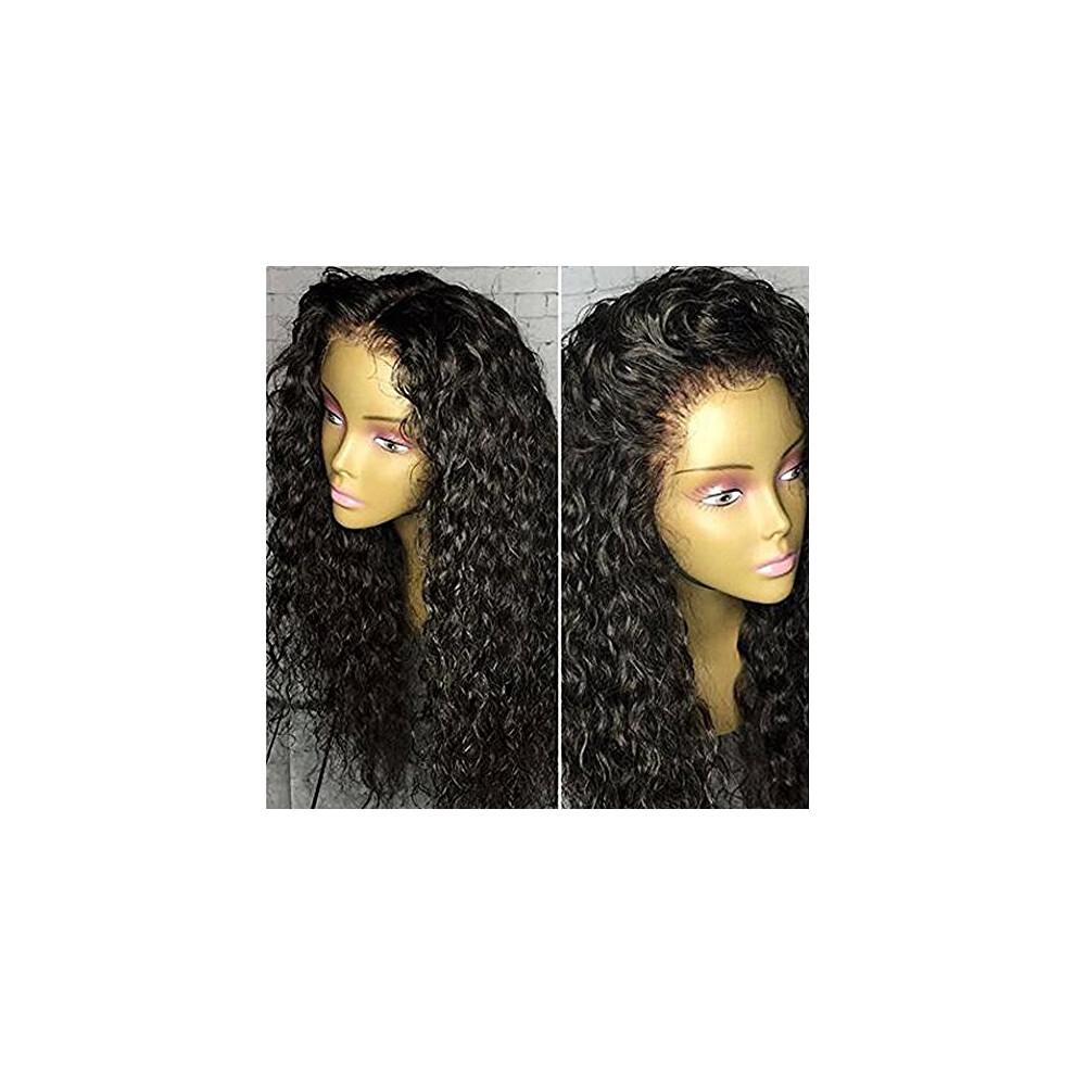 24 Inch Deep Curly Human Hair Lace Front Wig Full Lace PrePlucked with Baby Hair Natural Hairline