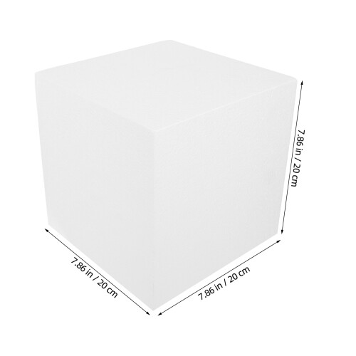 2Pcs Versatile Craft Foam Cubes White for Sculpting and Decoration 1