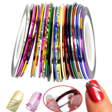 Nail Striping Tape Set 32 Colors 1mm Thin Adhesive Rolls for Professional Nail Art Decoration