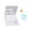 Elegant White Magnetic Closure Eyeshadow Holder With 4-White 1