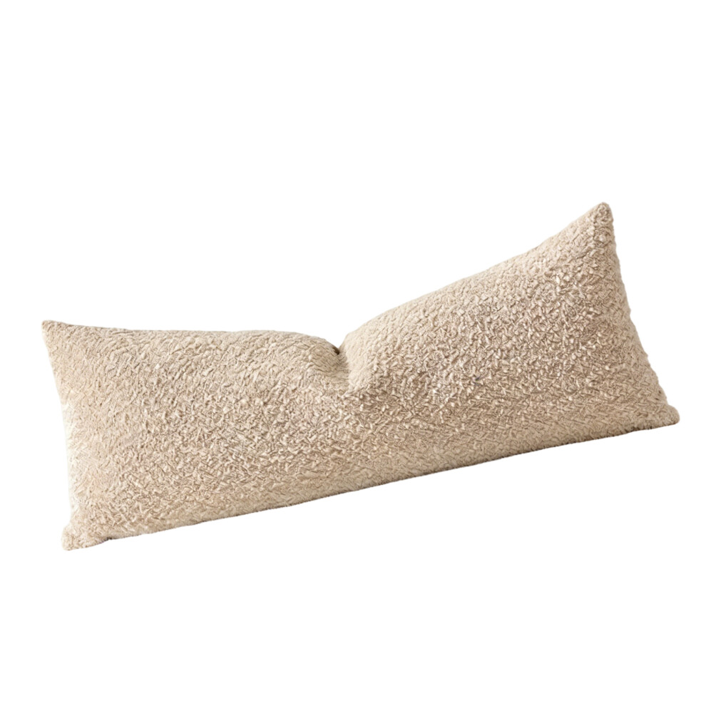 Stylish Interlaced Soft Lumbar Pillow Cover For- Coffee Light