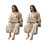 Hars Christus Sculptuur met Gezelschap Inscriptie-B 2 stuks 1
