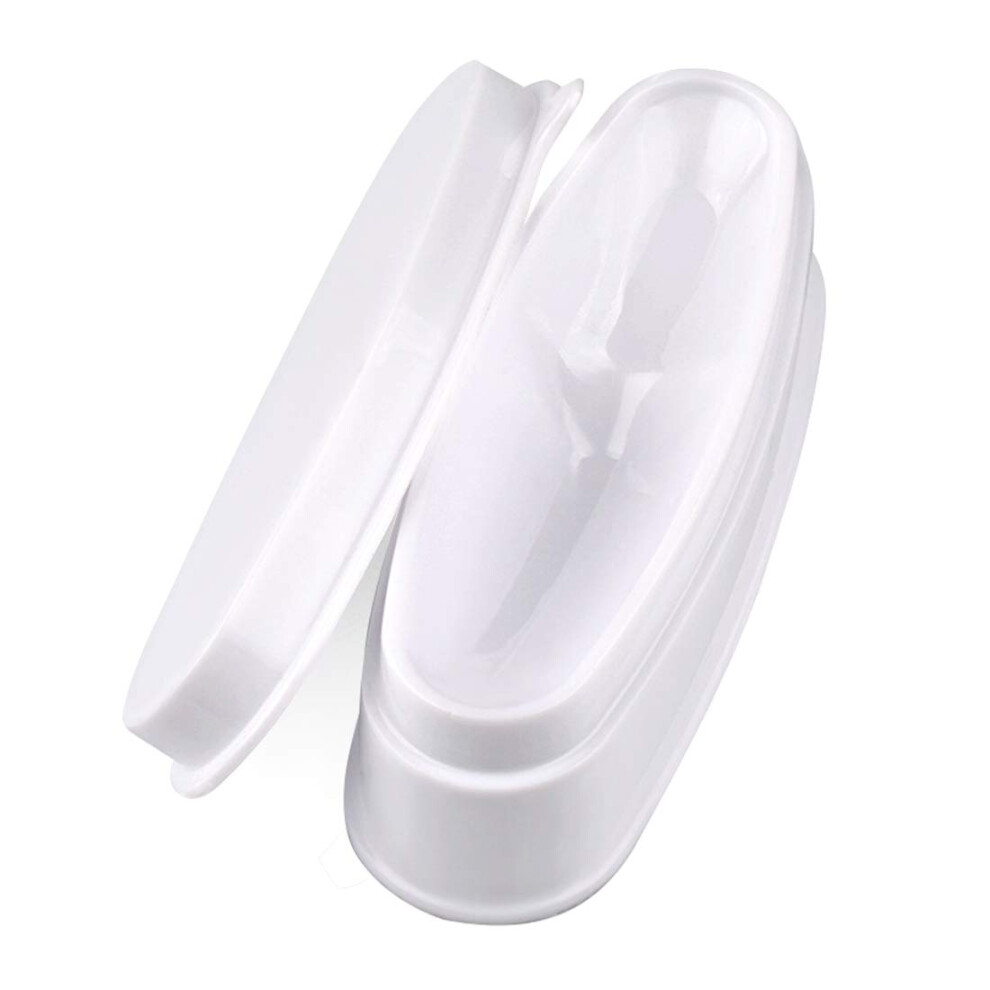 White French Dip Nail Container With Dual Level Design For Easy Powder Control, Abs Dipping Powder Jar