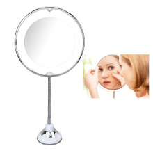 8 Inch 10X Magnify LED Makeup Mirror with Suction Cup Battery-Run AUS