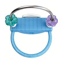 Cage Ă oiseaux en forme d'arc, jouet d'exercice avec fleur-Bleu
