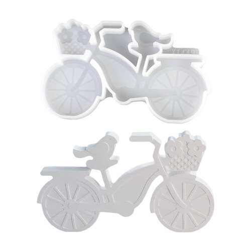 Unique Silicone Mould Featuring Bird Ridings Bicycles Designs