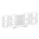 Minimalist 3D LED Wall Clock with Temperature, White Frame, 23x9.3cm 1