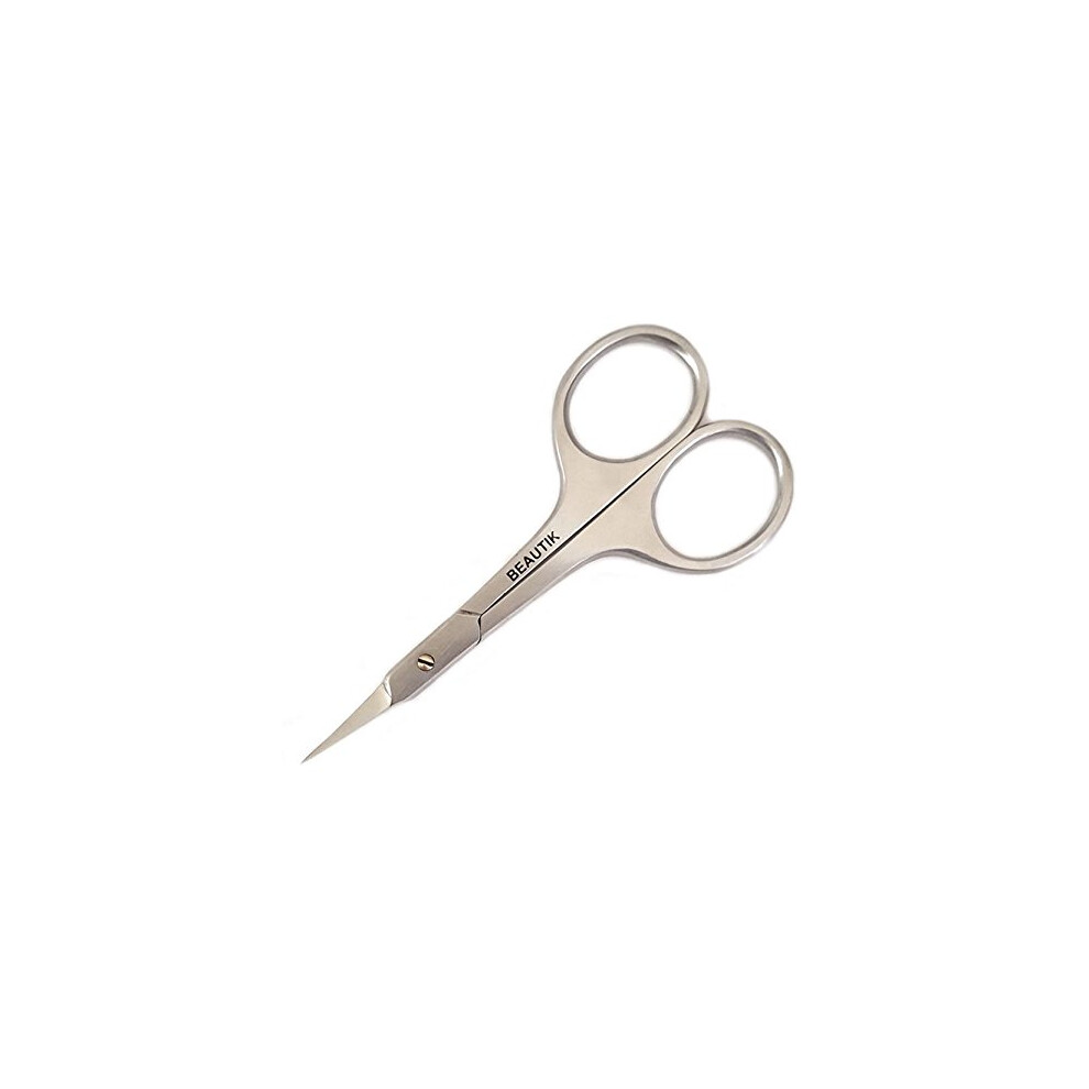 Professional Stainless Steel Cuticle Scissors with Precise Curved Blades for Manicure Pedicure 3.5'