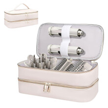 Waterproof PU Hair Dryer Storage Bag Double Layer Handle-M