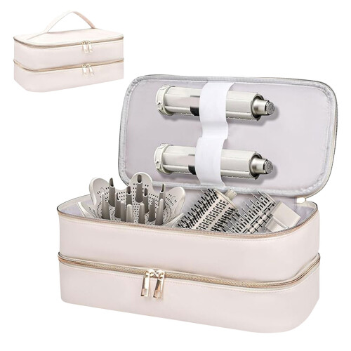 Waterproof PU Hair Dryer Storage Bag Double Layer Handle-M