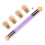 Double Ended Nail Art Gradient Sponge Brush with Purple Handle and 4 Replaceable Heads 1