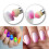 Double Ended Nail Art Gradient Sponge Brush with Purple Handle and 4 Replaceable Heads 5
