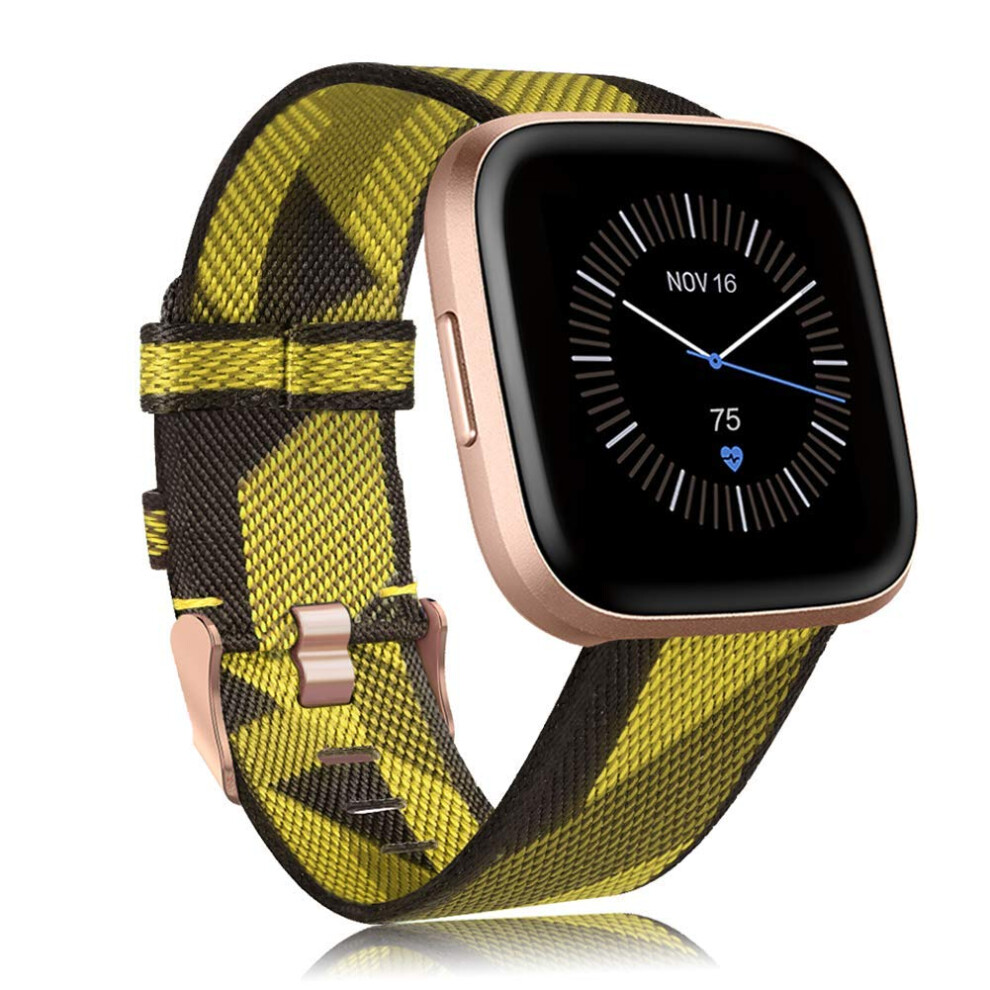Woven Breathable Fabric Strap Adjustable Replacement Band For Fitbit Versa 2, Versa Lite And Versa 9092120512373