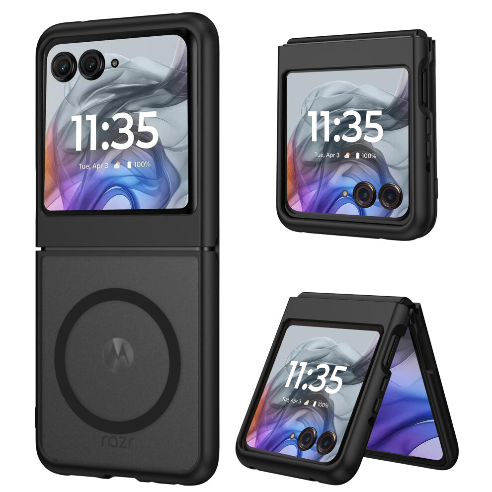 Magnetic Case For Motorola Razr 2025/2024, Magsafe Compatible Shockproof Antiscratch Slim Protective Cover 6.9 Inch Black 9455672012751