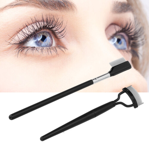 Lash Comb Set 2pcs Stainless Steel Folding Eyelash Separator & Grooming Tools 1