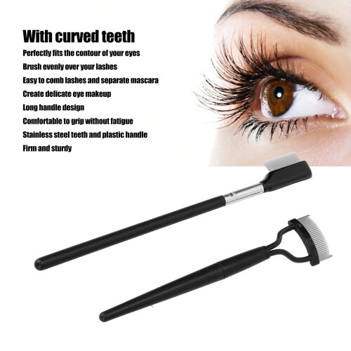 Lash Comb Set 2pcs Stainless Steel Folding Eyelash Separator & Grooming Tools 2