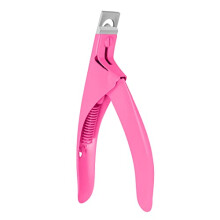 Acrylic Nail Clipper Professional Stainless Steel Cutter for Fake Nails Home and Salon Use Pink