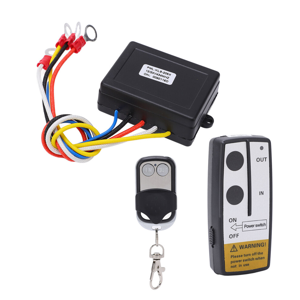 Wireless Dc12v/24V Winch Remote Kit With Key, 75Ft Range 7891390292938