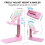 Foldable Phone Stand for Desk Adjustable Viewing Angle Tablet Holder Round Pink Style 2