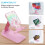 Foldable Phone Stand for Desk Adjustable Viewing Angle Tablet Holder Round Pink Style 3