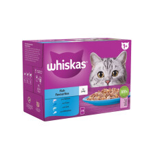 Whiskas Fish Favourites Adult 12 x 85g (Pack of 4)