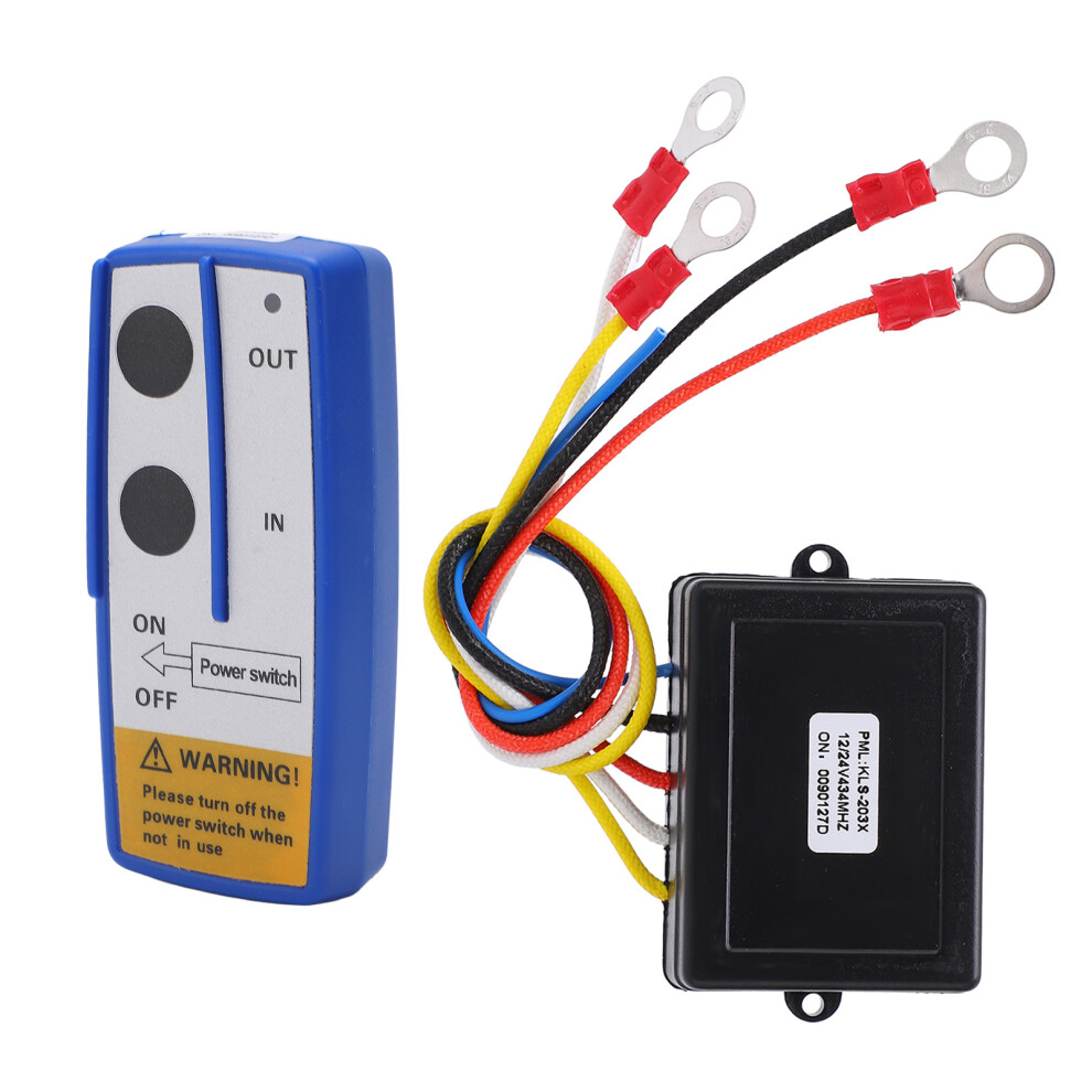 Universal Wireless Winch Remote Control Kit 12V/24V, 75Ft Range Blue 5091390292989