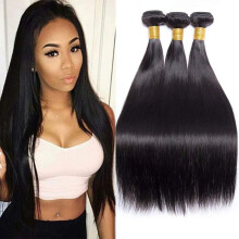 Brazilian Straight Hair Bundles 3pcs 10A Grade Virgin Human Extensions Mixed Length 16 18 20 22