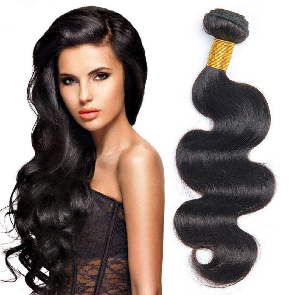 Brazilian Body Wave Hair Bundles 100% Virgin Human Hair Weft Natural Color 1224 Inch