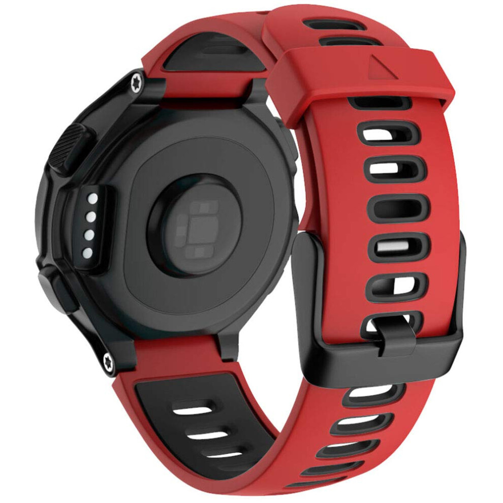 Adjustable Soft Silicone Sport Watch Band For Garmin Forerunner 235 735Xt Red Black Black,Red 9092120513073