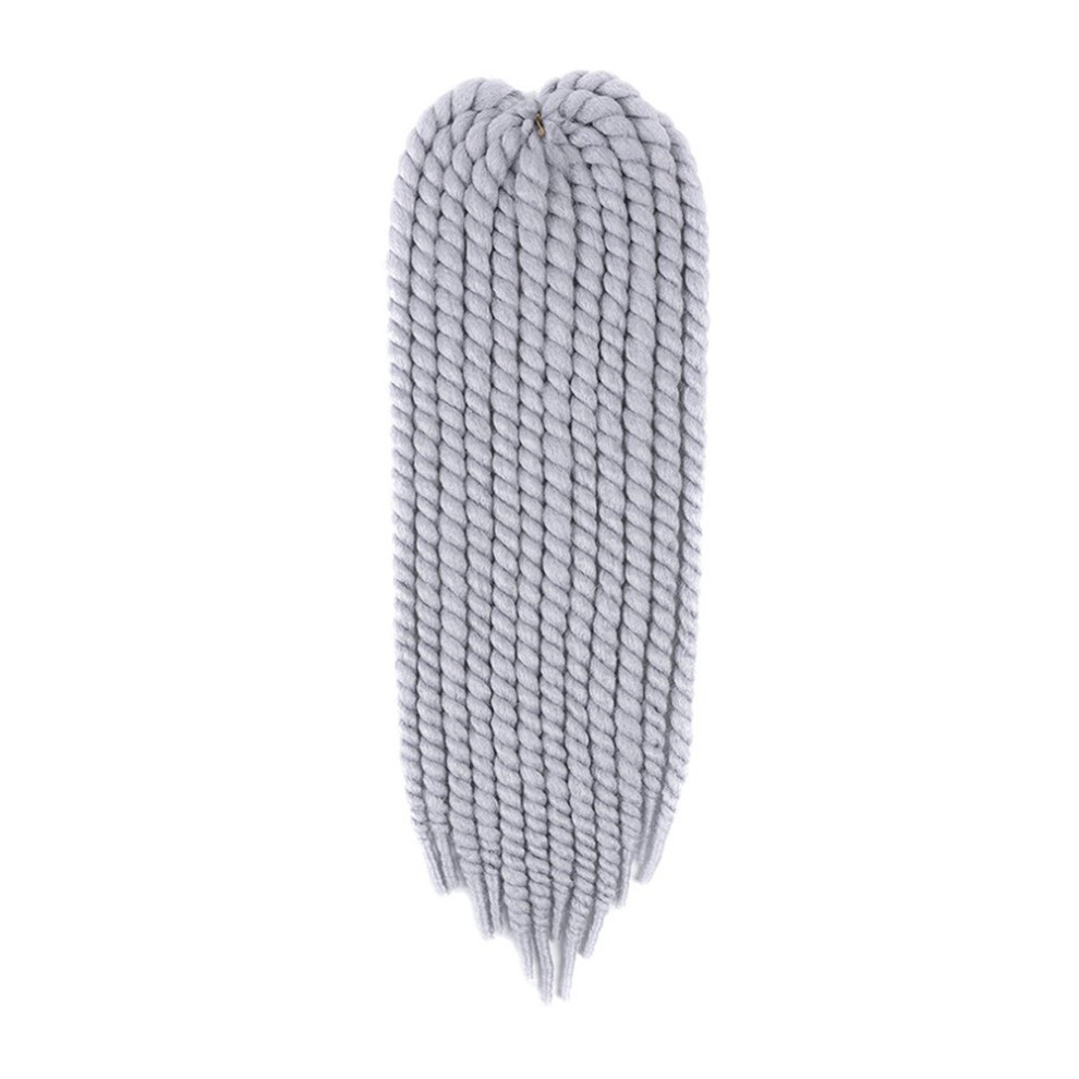 Unisex Grey 22 Inch Havana Twist Crochet Braids Heatfriendly Synthetic Jumbo Senegalese Hair Extensions