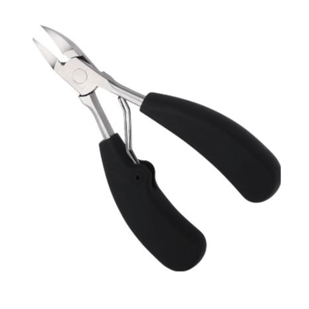 Silver Toenail Clippers For Thick Or Ingrown Nails With Lifter, Stainless Steel Nail Nipper Set