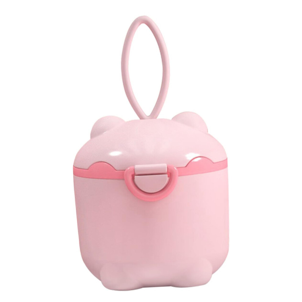 Baby Formula Dispenser With Multiple Portion Storage, Lightweight Travel Milk Powder Container Pink