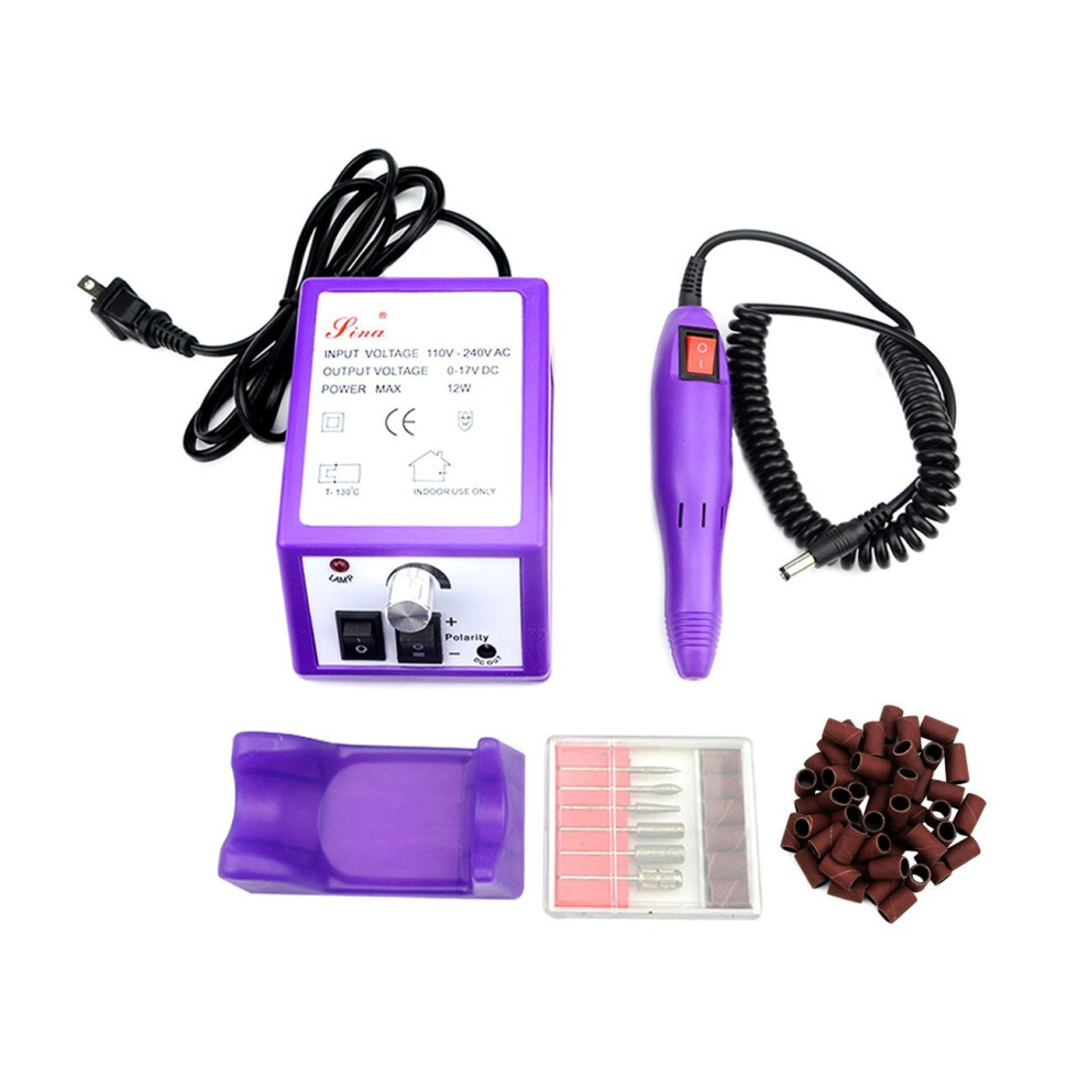 20000 RPM Electric Nail Drill for Acrylic Nails with Variable Speed and Low Vibration (Violet)