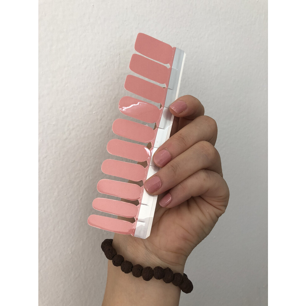 English Rose Real Nail Polish Strips 22PCS SalonQuality Long Lasting Easy Apply Nail Wraps