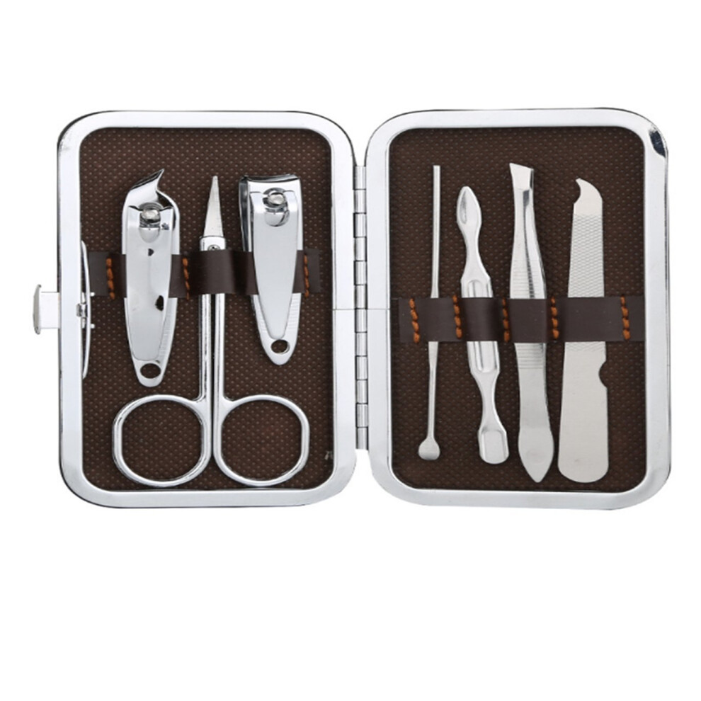 MultiPurpose Grooming Kit 7in1 Stainless Steel Manicure Pedicure Set for Travel and Home