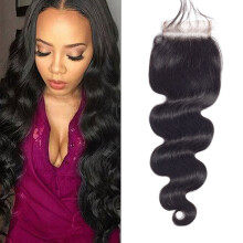 10 Inch Body Wave Human Hair Lace Closure 4x4 Part with Baby Hair Natural Scalp Appearance