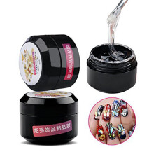 Nail Rhinestone Glue 8ml Clear Gel for Gems LongLasting Hold UV LED Curing with Pen Tools 2 Box