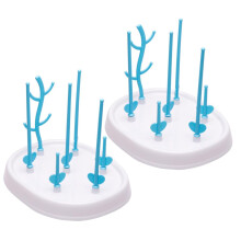 2pcs Detachable Baby Bottle Drying Rack with Drainage Board for Countertop Milk Bottle Holder